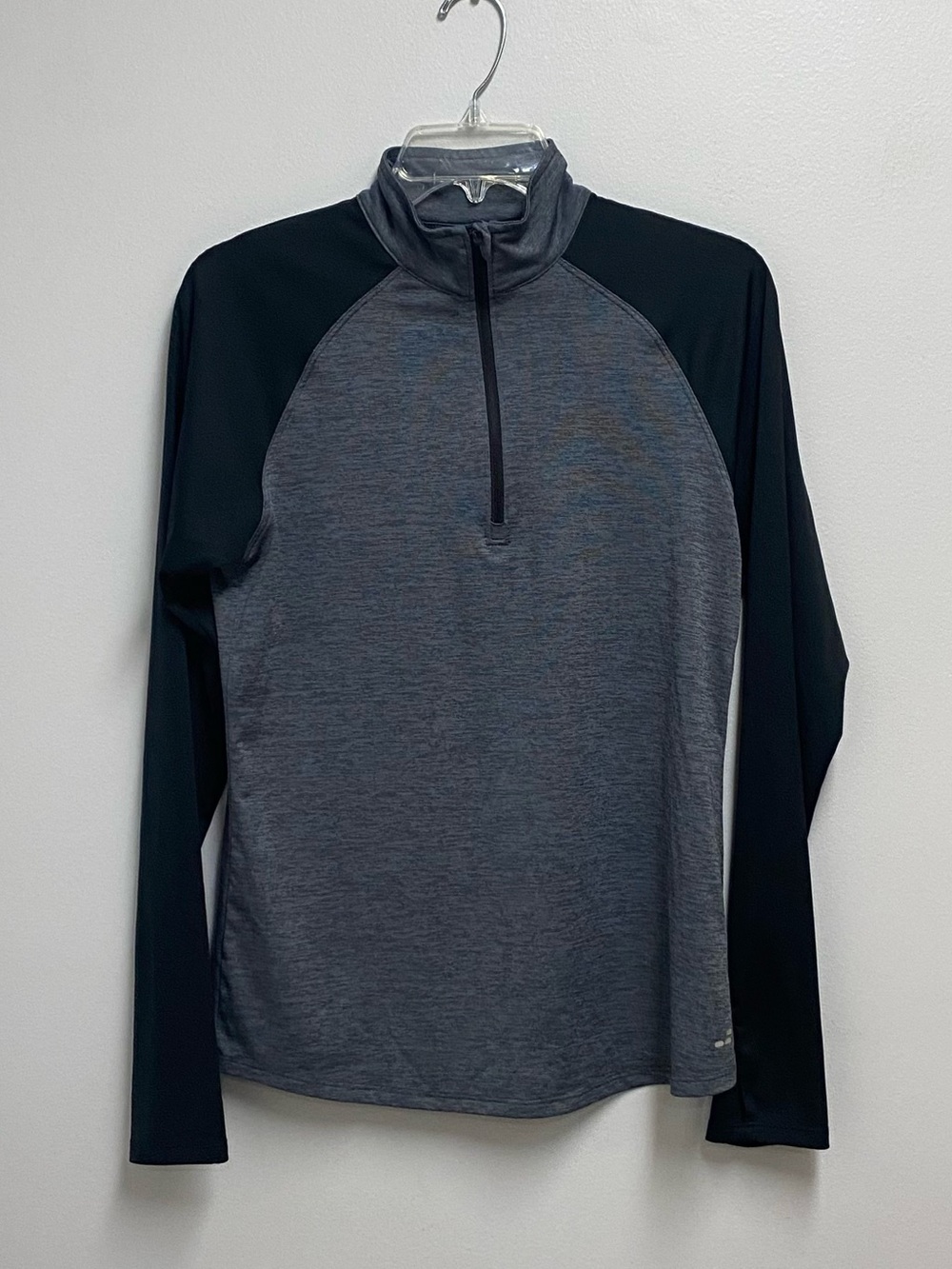 BCG Quarter-Zip Athletic Pullover - Charcoal & Black size medium